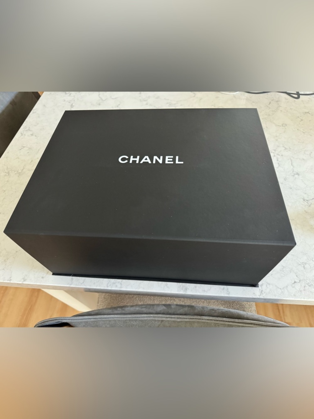 CHANEL Black Box with White Logo